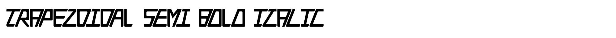 Trapezoidal Semi Bold Italic image